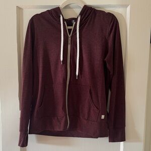 Vuori Maroon Zip-Up Hoodie